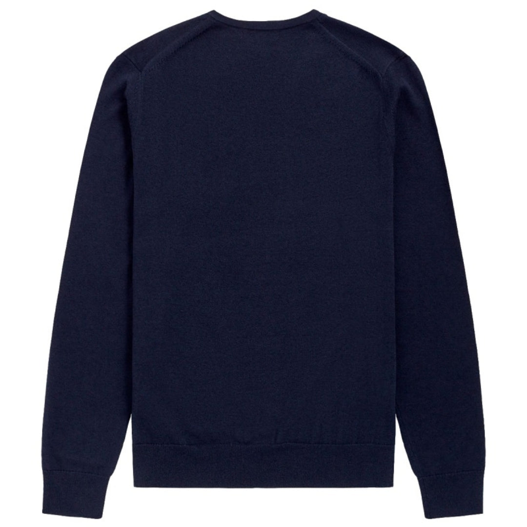 Fred Perry Classic V-Neck Navy Blue Jumper XS