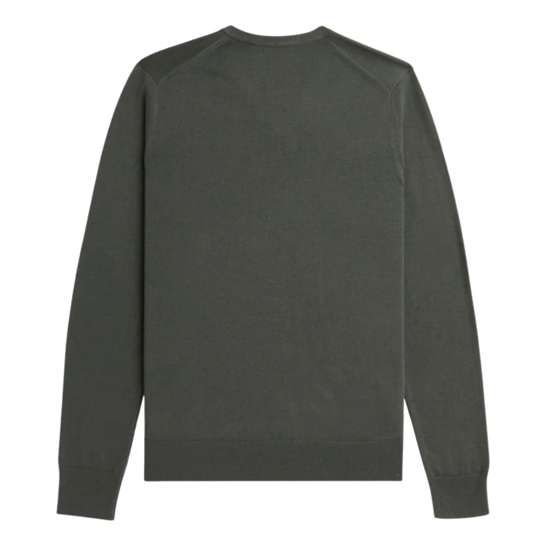 Fred Perry Classic V-Neck Field Green Jumper S