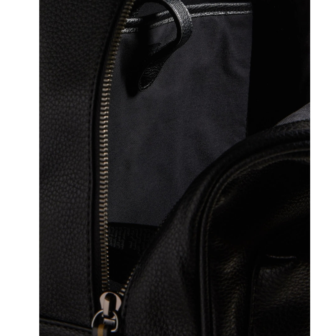 Ted Baker Kaileb Faux Leather Webbing Black Backpack