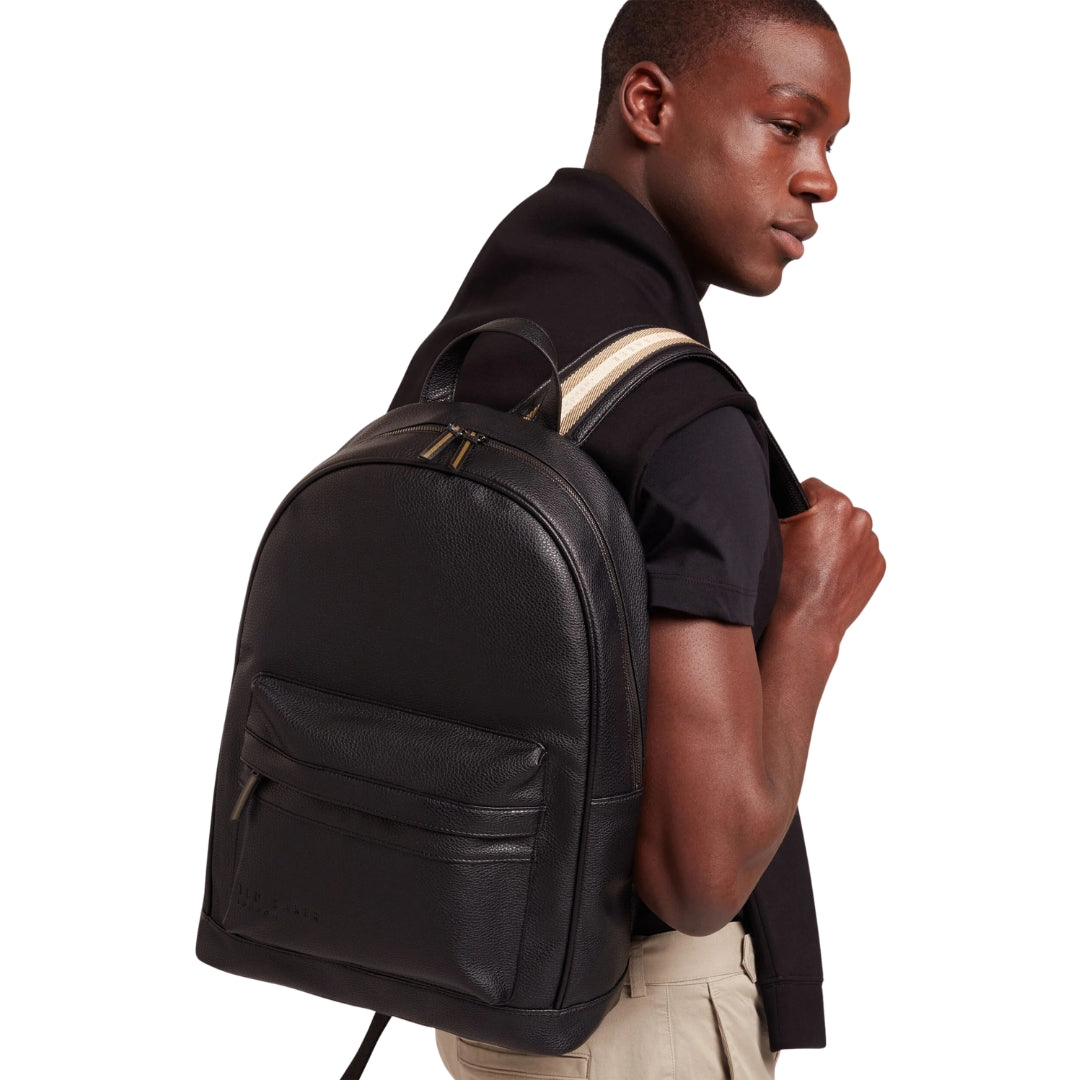 Ted Baker Kaileb Faux Leather Webbing Black Backpack