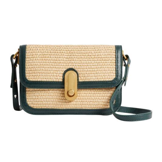 Ted Baker Twist Lock Detail Small Raffia Crossbody One Size