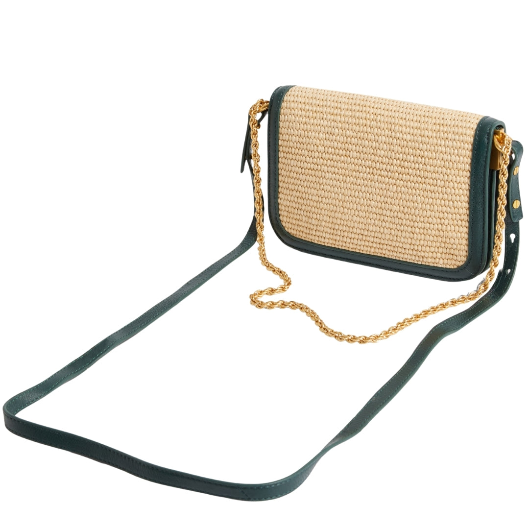 Ted Baker Twist Lock Detail Small Raffia Crossbody One Size