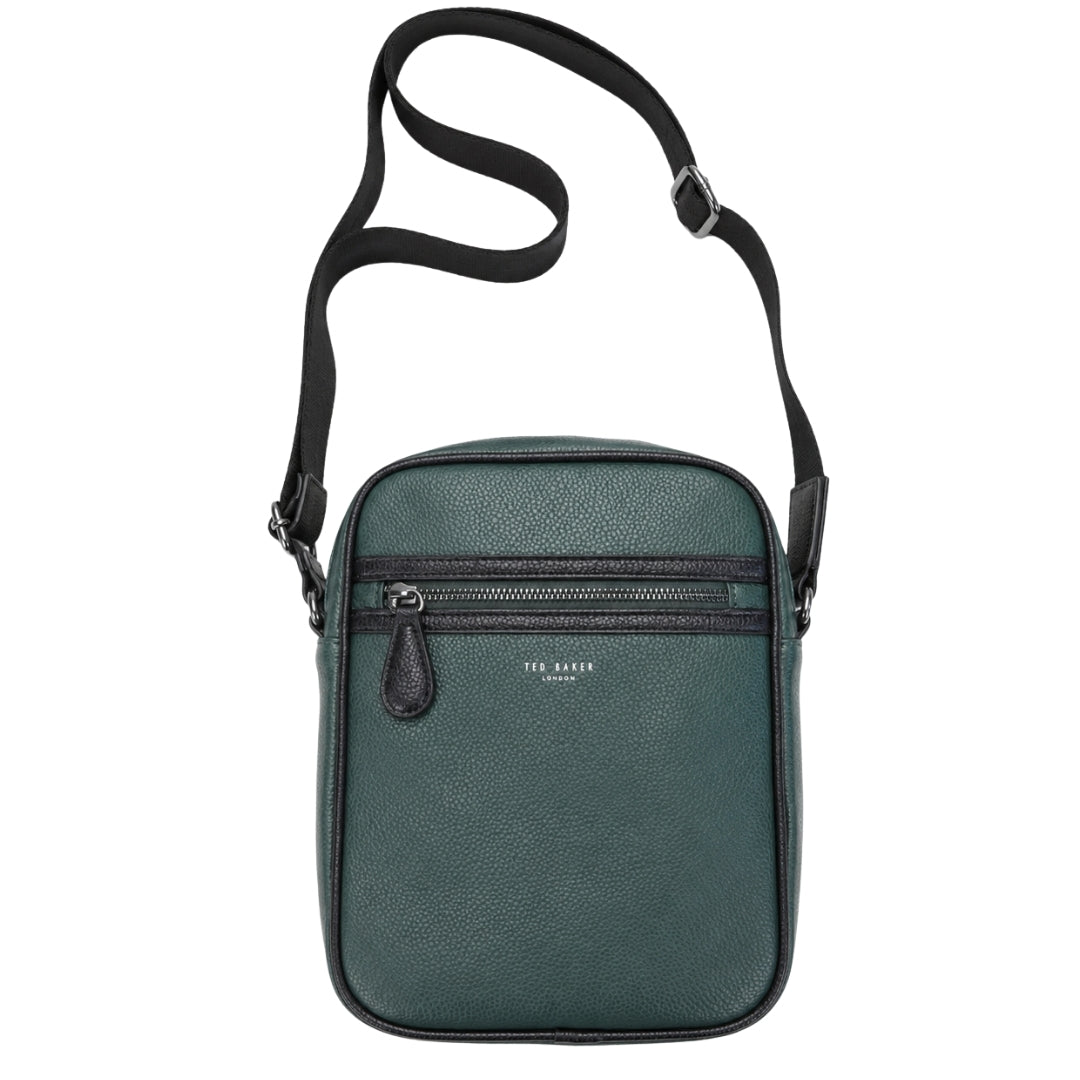 Ted Baker Lanston Pebble PU Olive Flight Bag