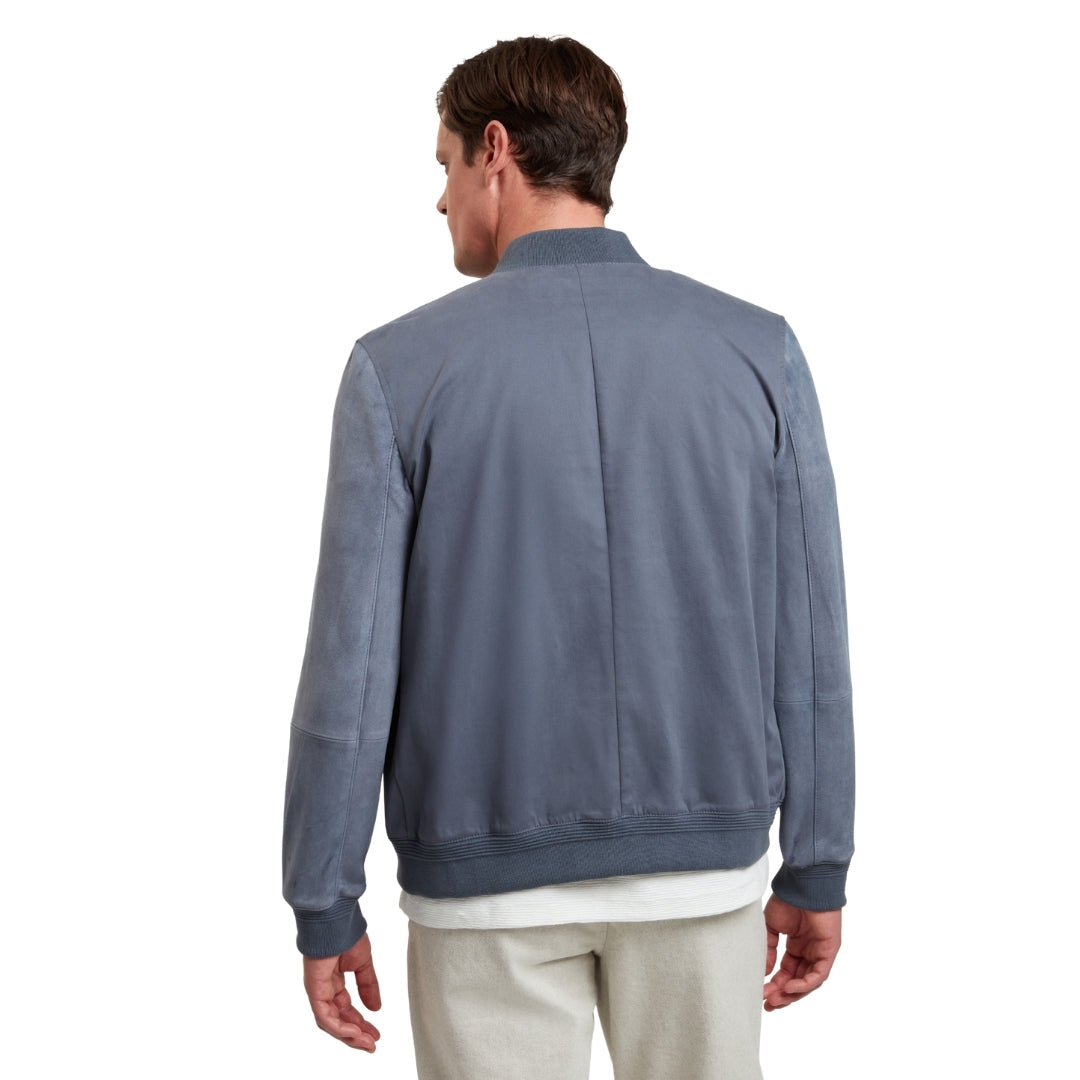 Ted Baker MMO LIAMS Cotton Twill & Suede Bomer Jac 8