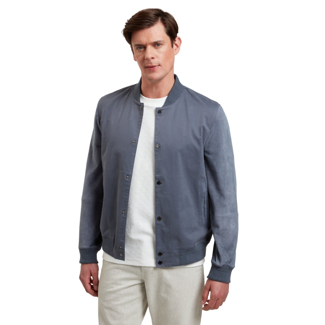Ted Baker MMO LIAMS Cotton Twill & Suede Bomer Jac 8