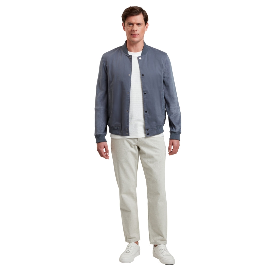 Ted Baker MMO LIAMS Cotton Twill & Suede Bomer Jac 8