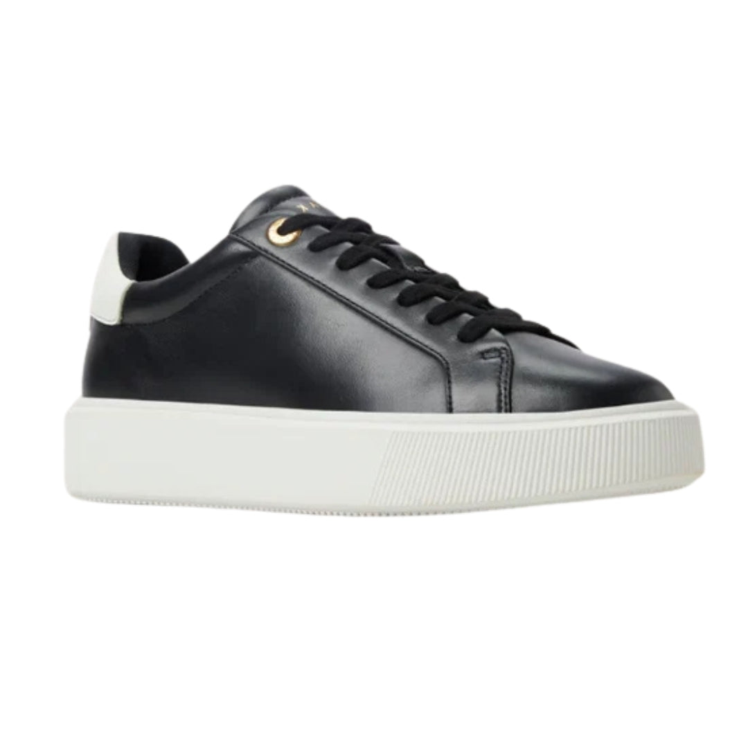 Ted Baker Lorieee Smooth Black Leather Trainers