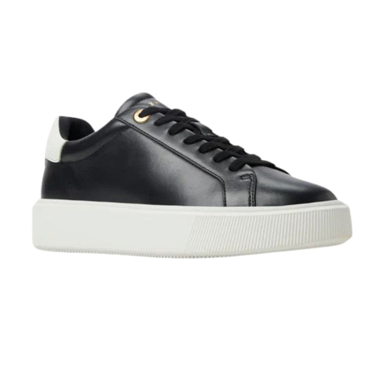 Ted Baker Lorieee Smooth Black Leather Trainers