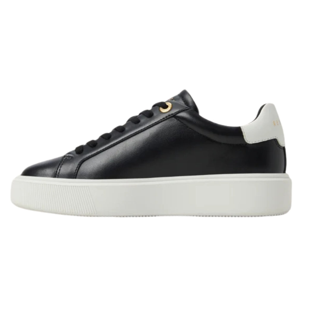 Ted Baker Lorieee Smooth Black Leather Trainers