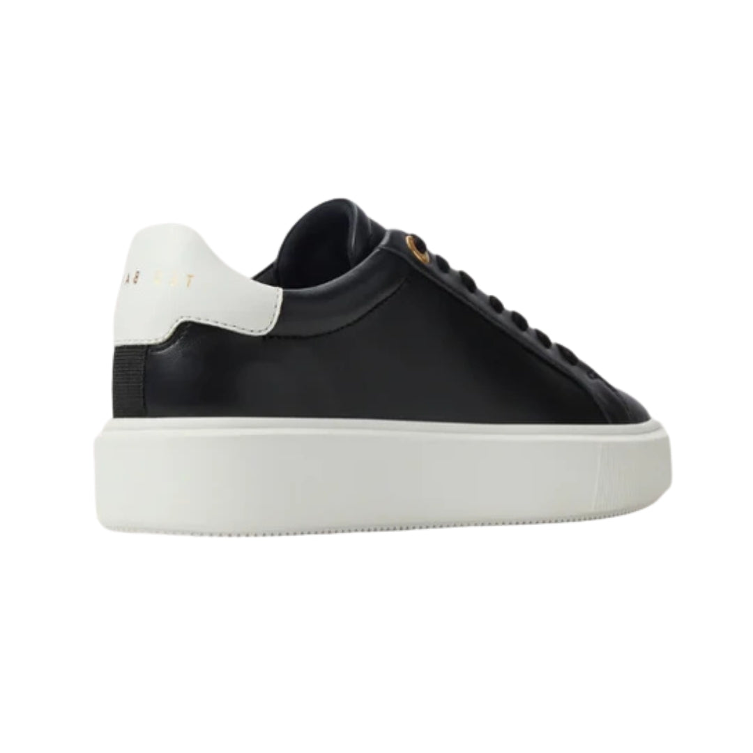 Ted Baker Lorieee Smooth Black Leather Trainers