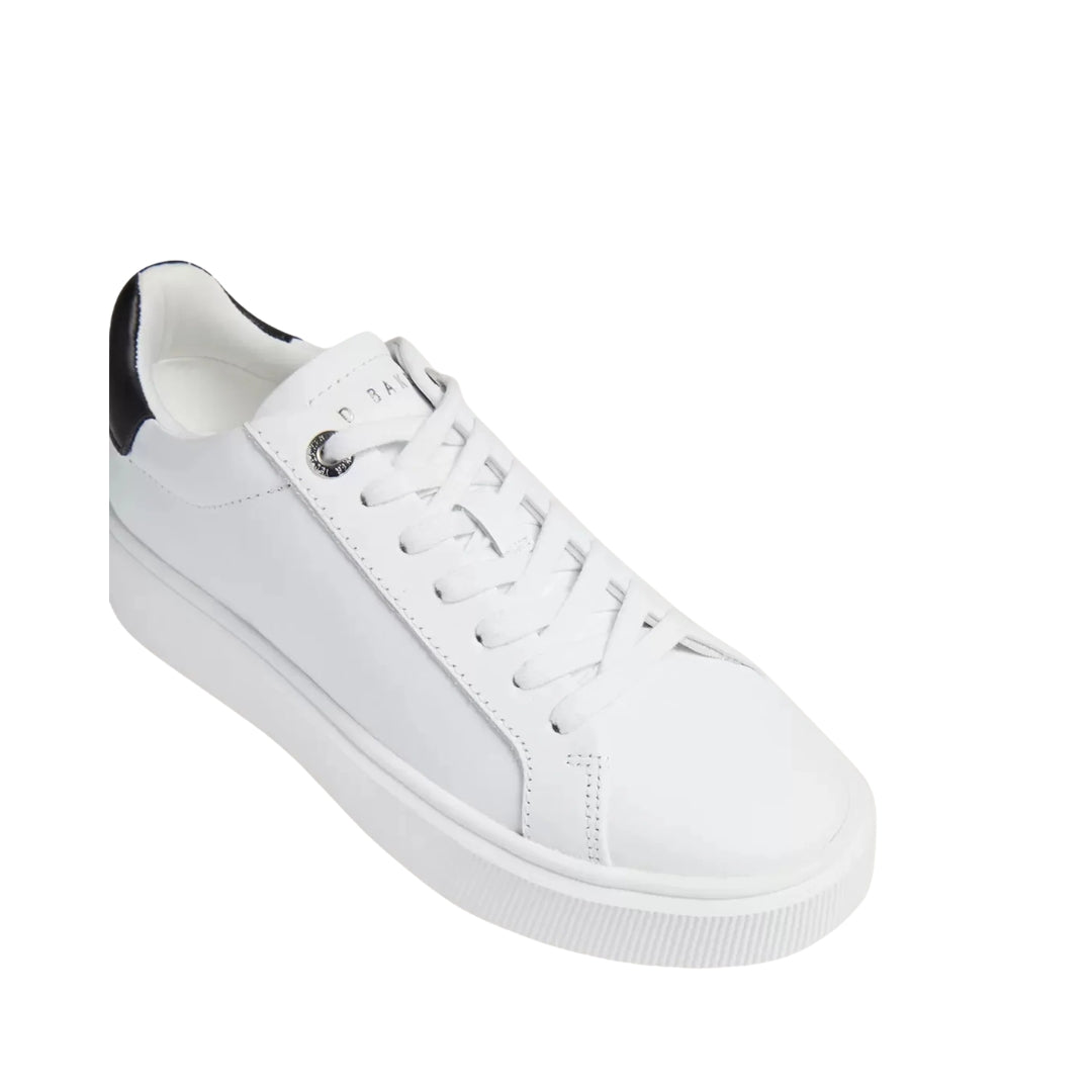 Ted Baker Lorieee Smooth Leather White Trainers