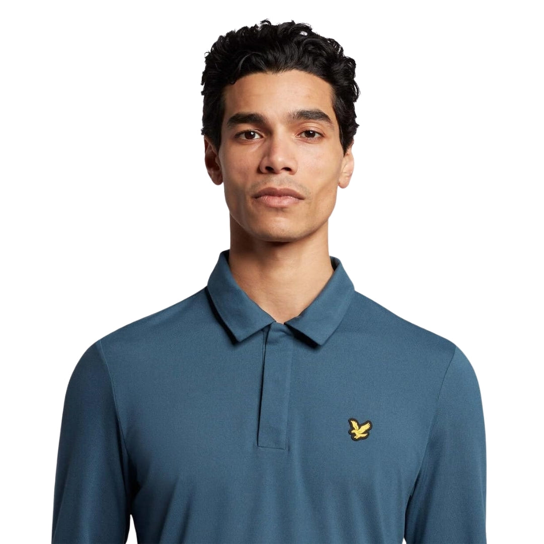 Lyle & Scott Concealed Button LS Polo Blue S