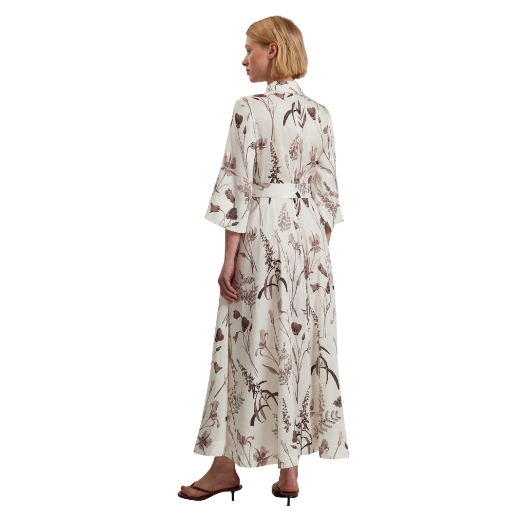 Ted Baker WMD LUWISA Linen Silk Pleated Midi Dress 4