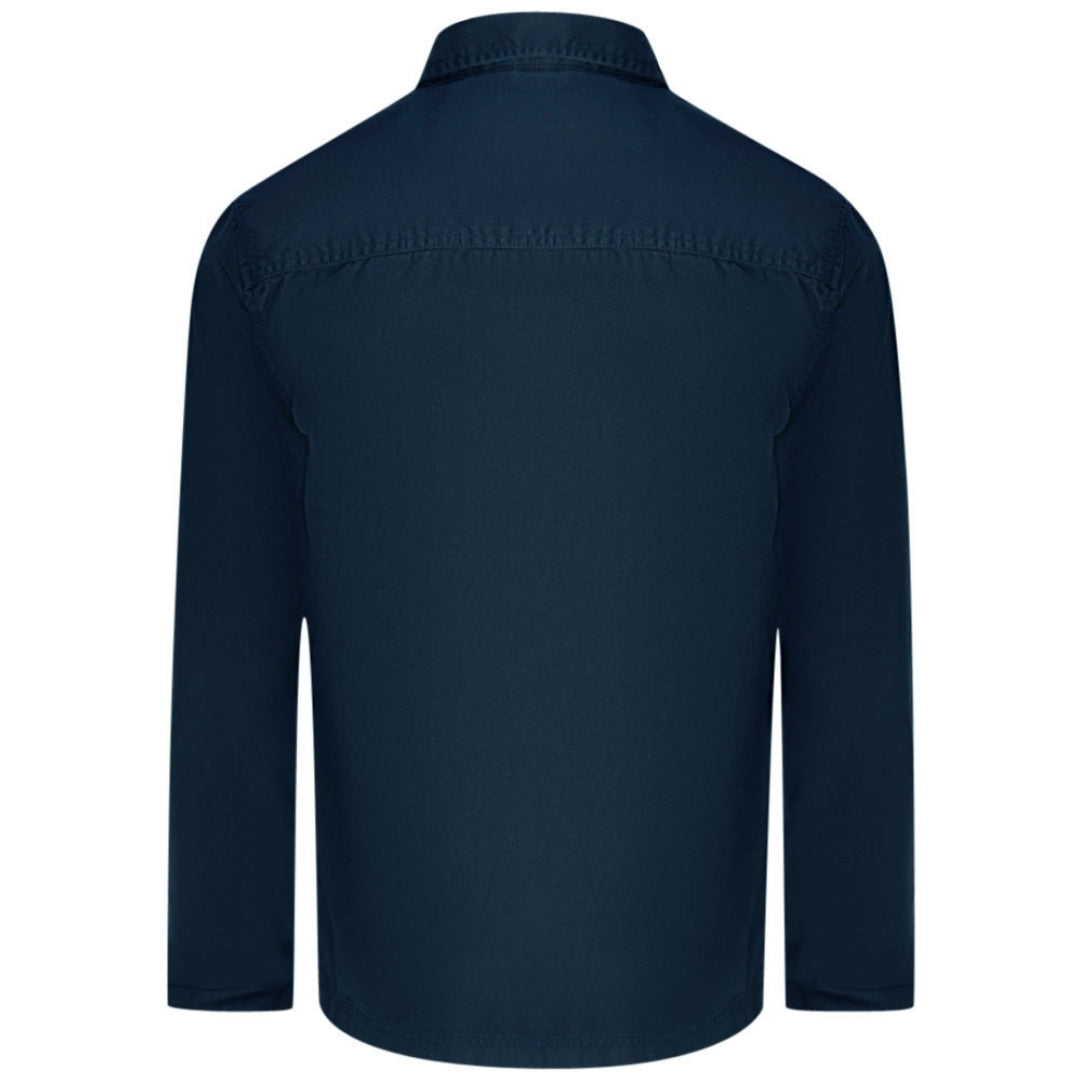 Lyle & Scott Washed Drill Overshirt Navy Blue Jacket