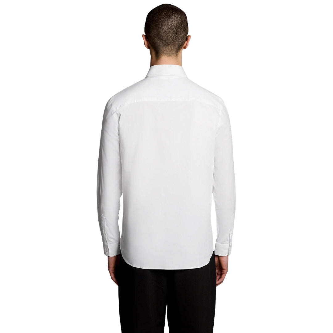 Lyle & Scott White Tonal Easy Care Poplin Shirt S