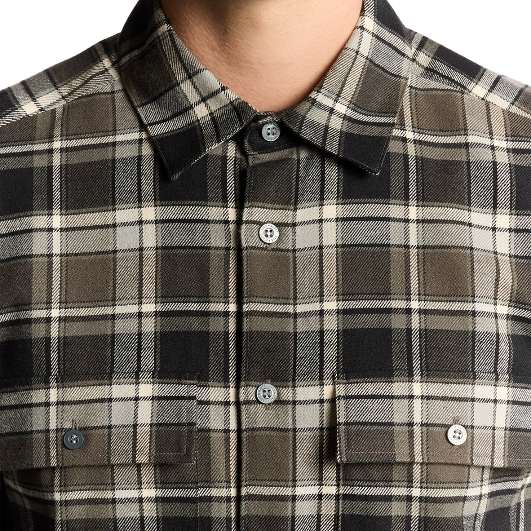 Lyle & Scott Black Brushed Cotton Check Shirt XS