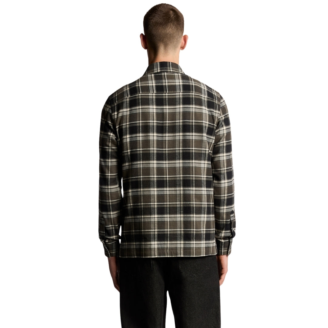 Lyle & Scott Black Brushed Cotton Check Shirt XS
