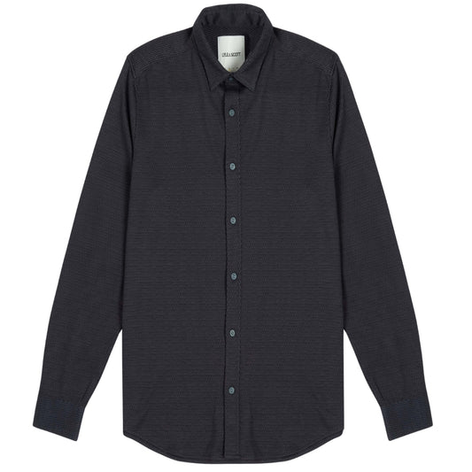 Lyle & Scott Navy Blue Jacquard Interlock Shirt S