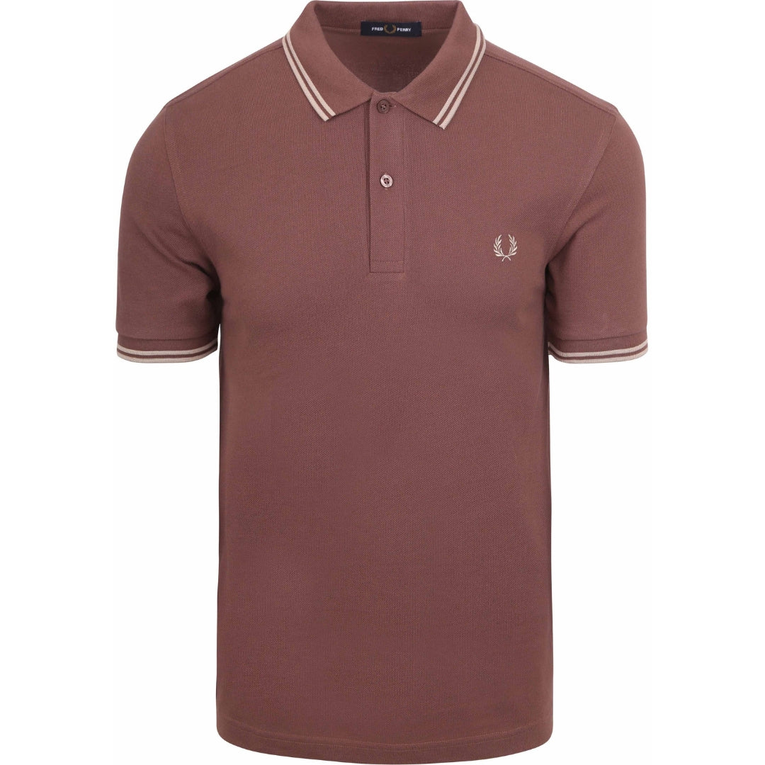 Fred Perry Twin Tipped Warm Brick Polo Shirt XS