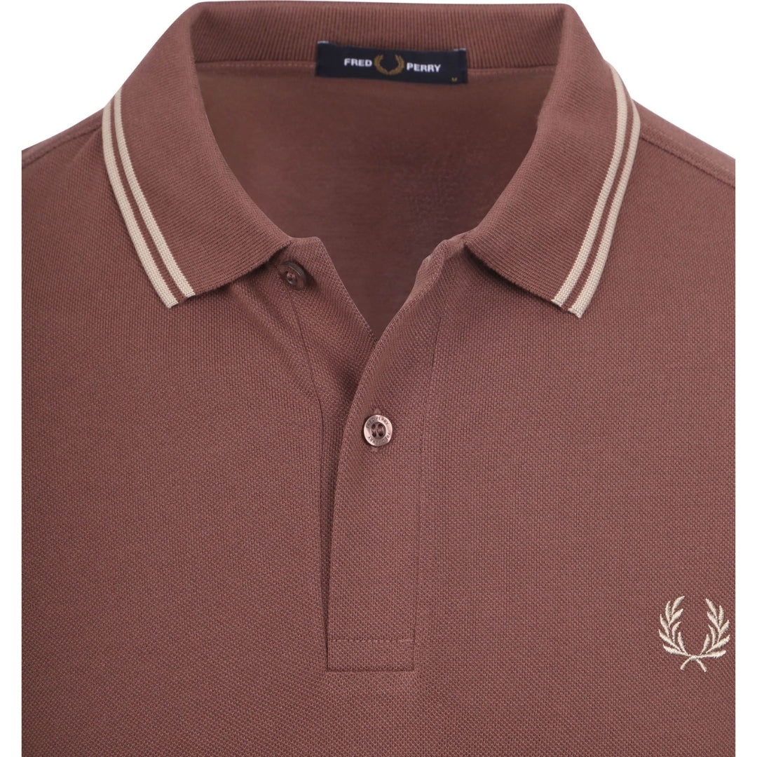 Fred Perry Twin Tipped Warm Brick Polo Shirt XS