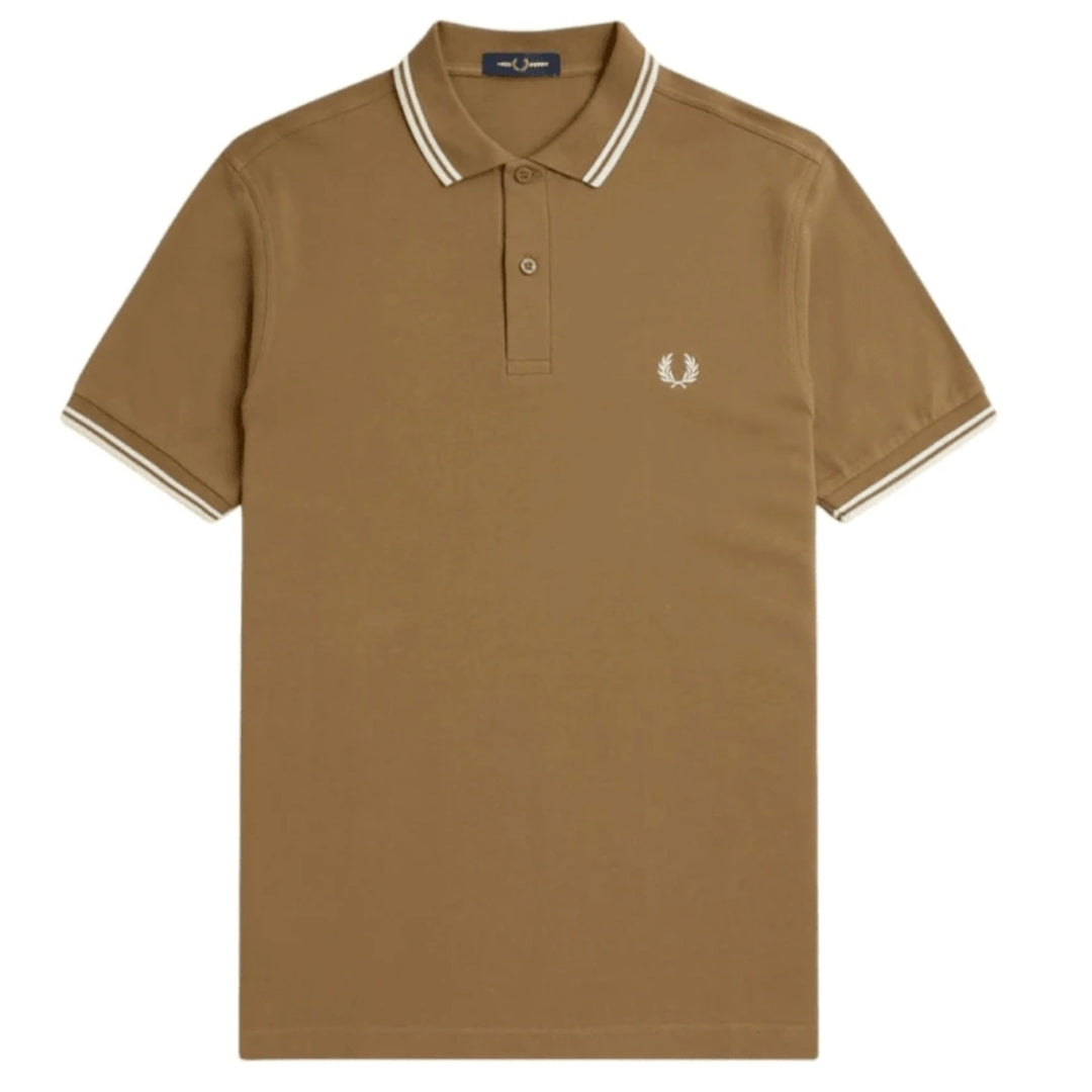 Fred Perry Twin Tipped Shaded Stone Polo Shirt XS