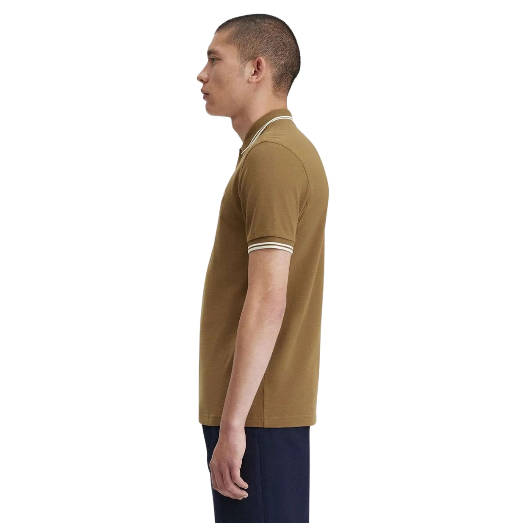 Fred Perry Twin Tipped Shaded Stone Polo Shirt XS