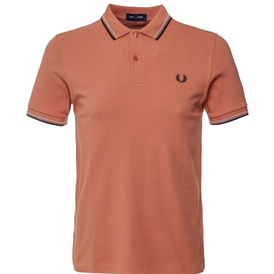 Fred Perry Twin Tipped Rust Polo Shirt XS