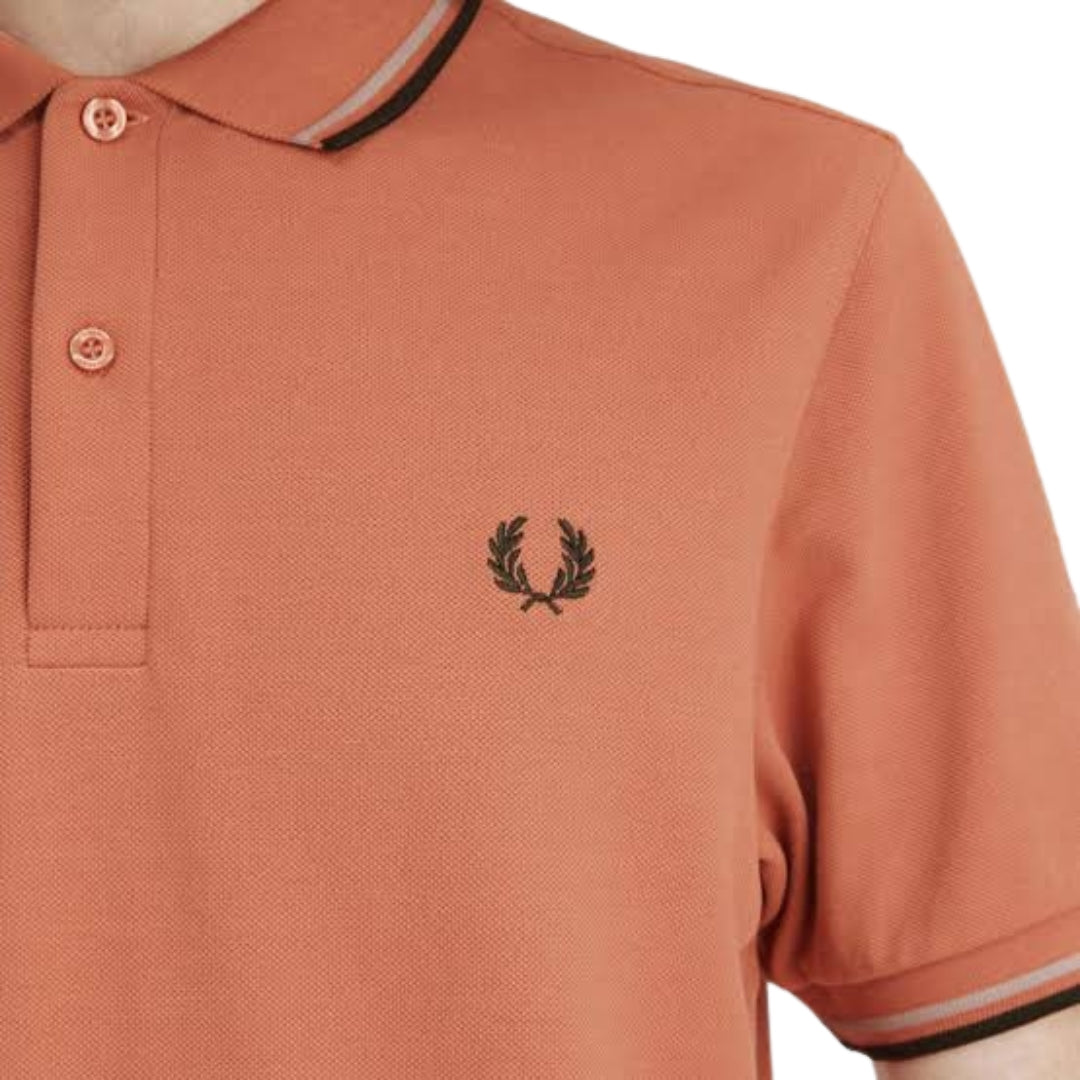 Fred Perry Twin Tipped Rust Polo Shirt XS
