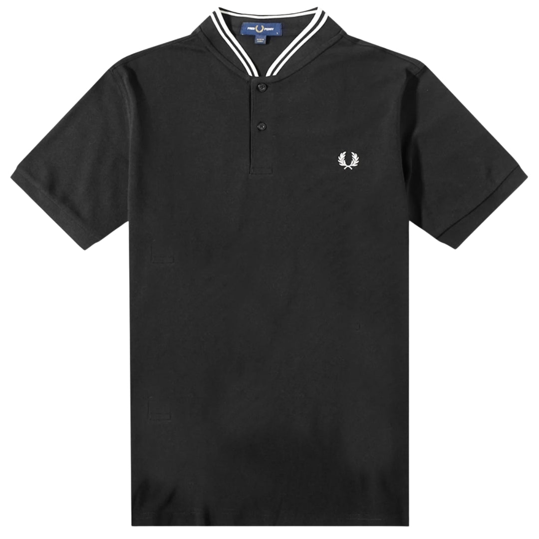 Fred Perry Bomber Collar Black Polo S