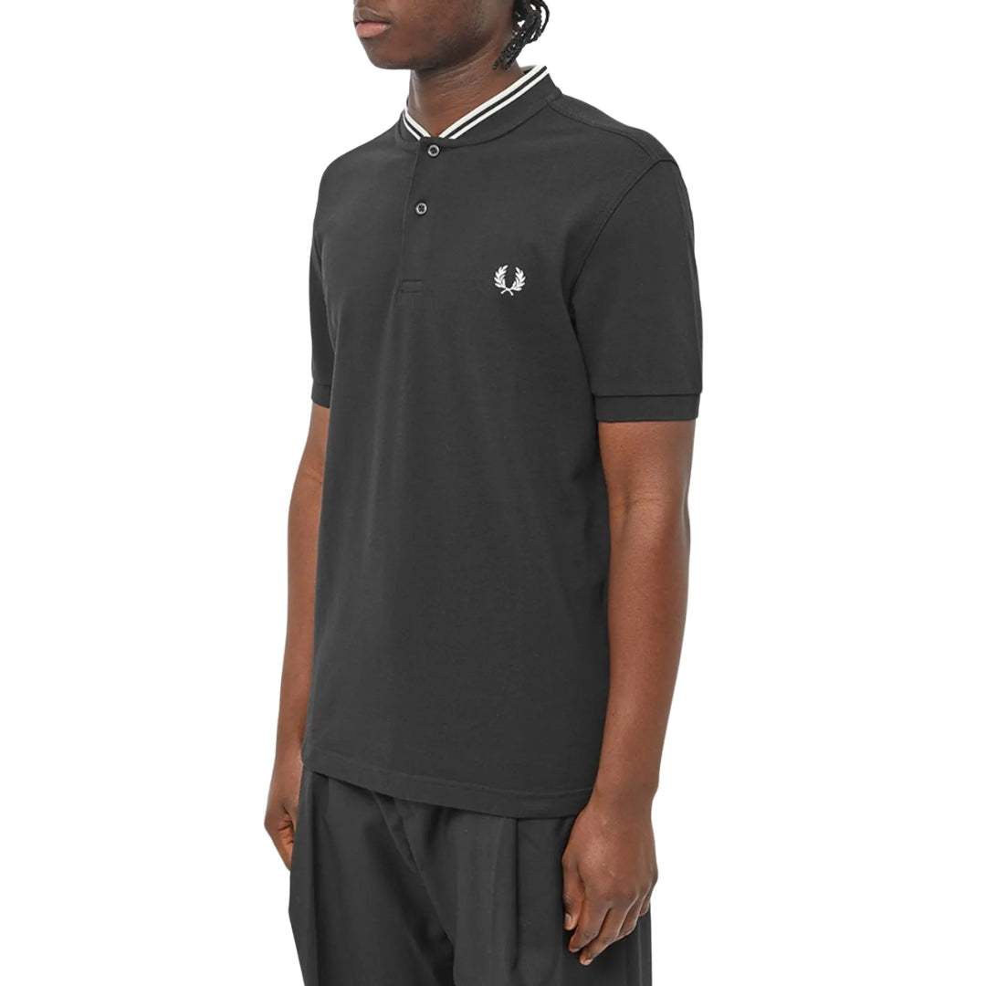 Fred Perry Bomber Collar Black Polo S