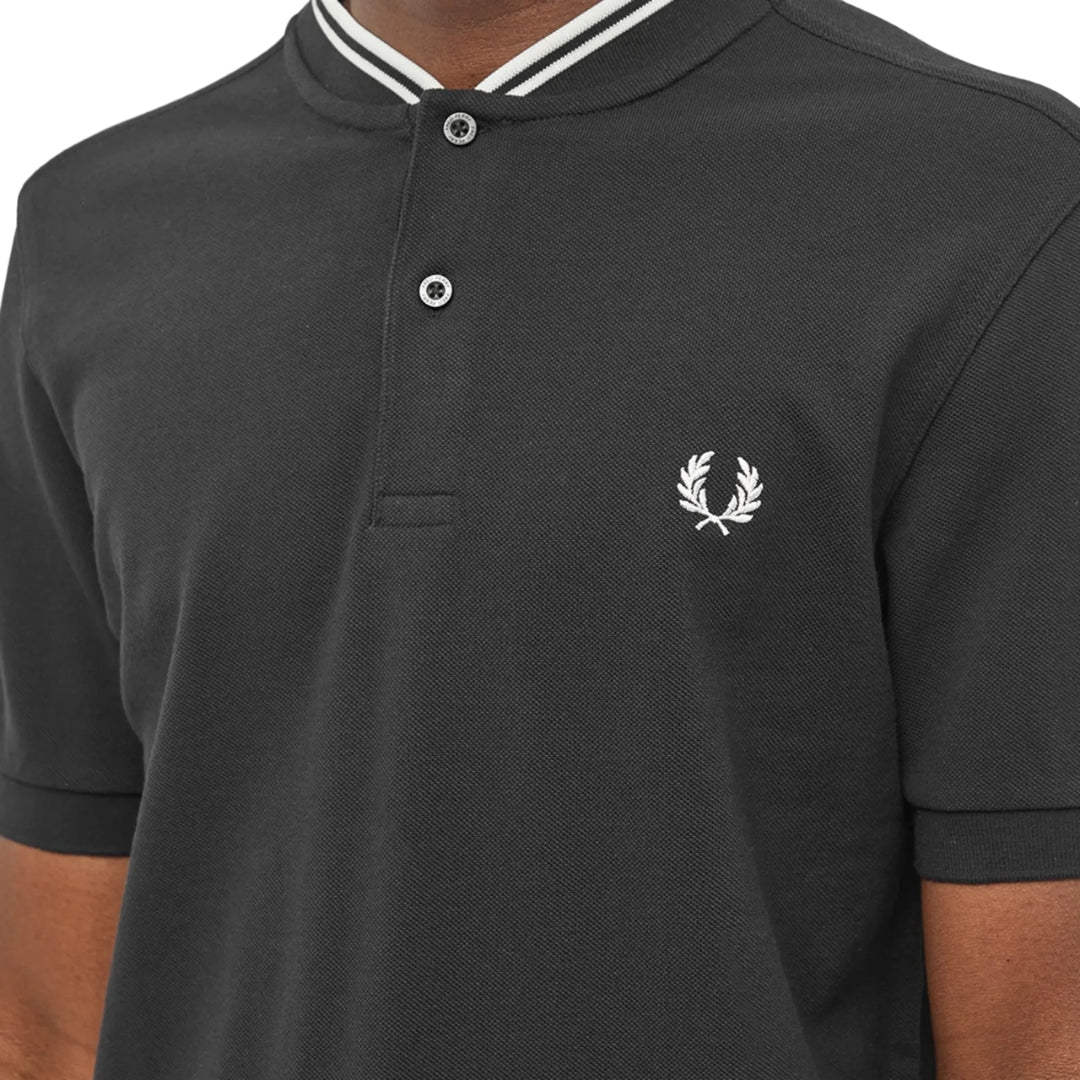 Fred Perry Bomber Collar Black Polo S