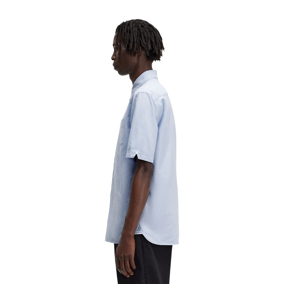 Fred Perry Short Sleeve Light Smoke Oxford Shirt XS