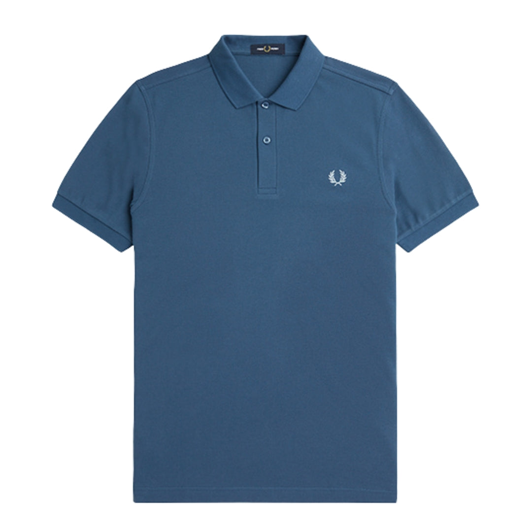 Fred Perry Classic Midnight Blue Ice Logo Polo Shirt L