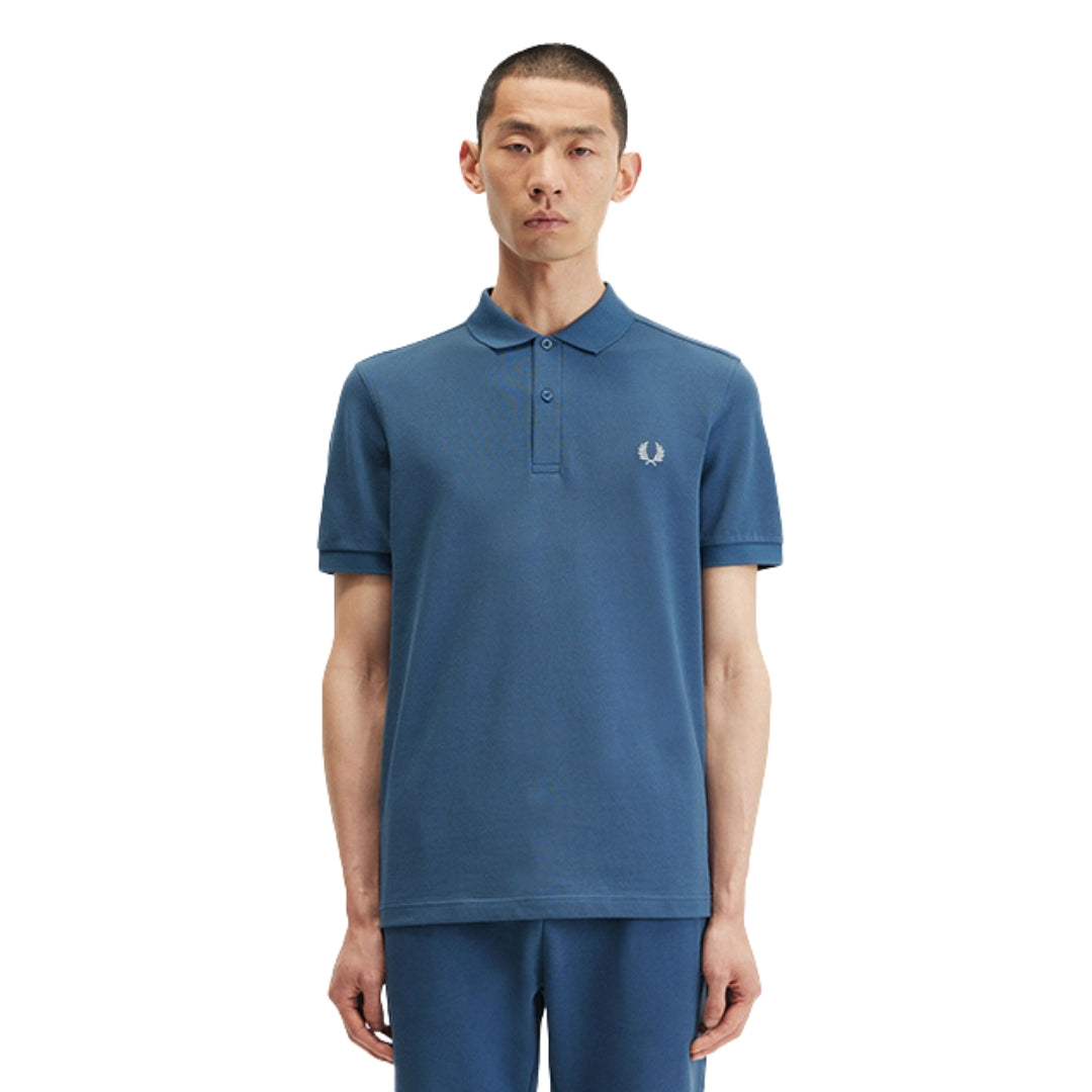 Fred Perry Classic Midnight Blue Ice Logo Polo Shirt L