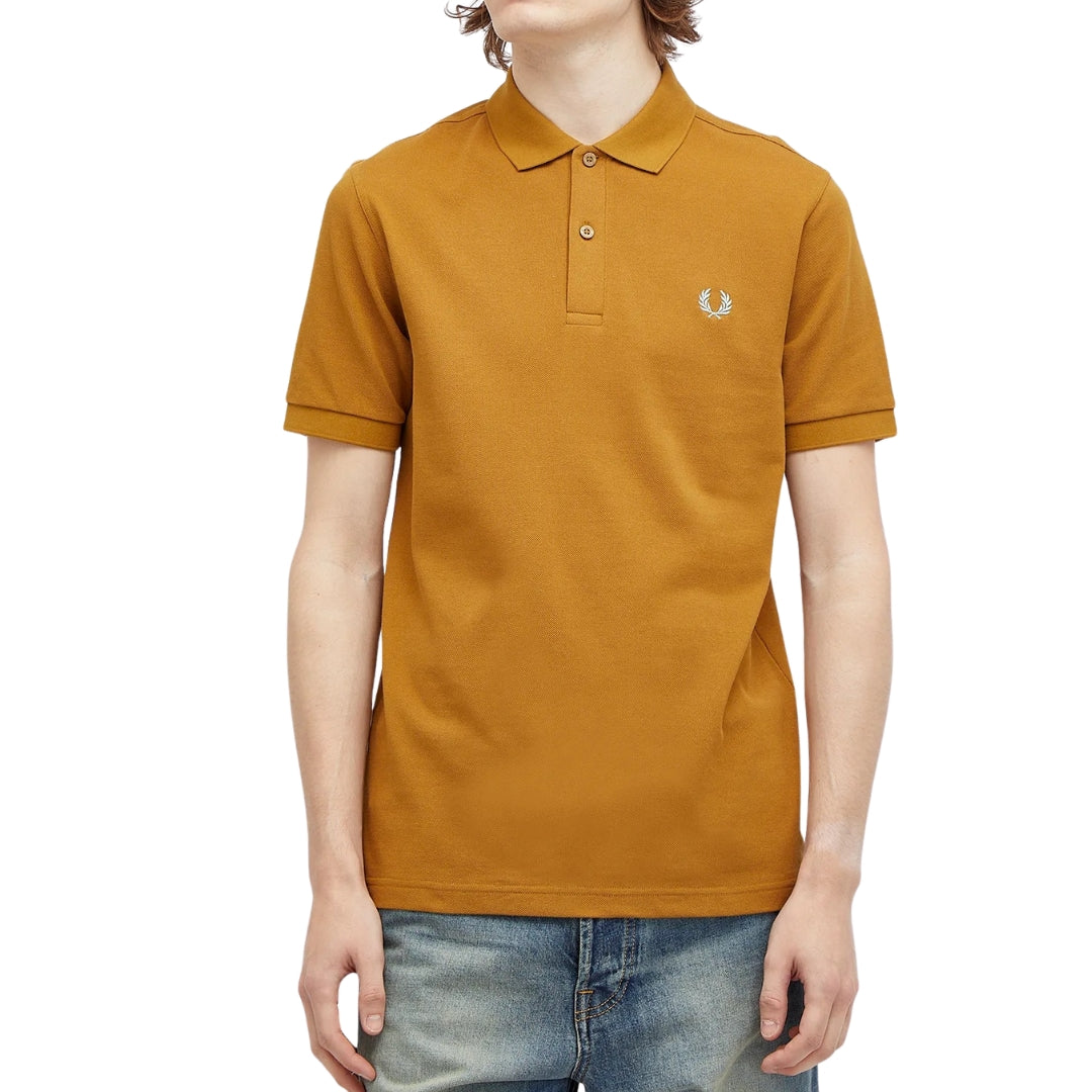 Fred Perry Classic Dark Caramel Blue Logo Polo Shirt XXL