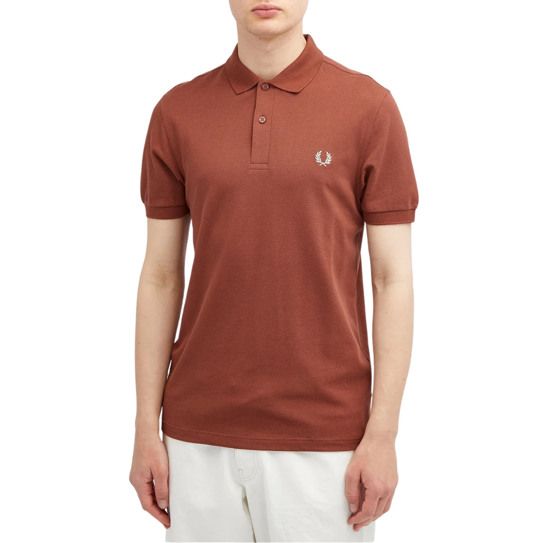 Fred Perry Classic Whisky Brown Polo Shirt M