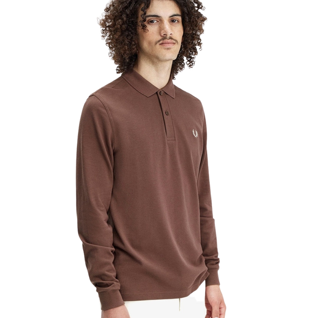 Fred Perry Brick Long Sleeve Classic Polo Shirt XS