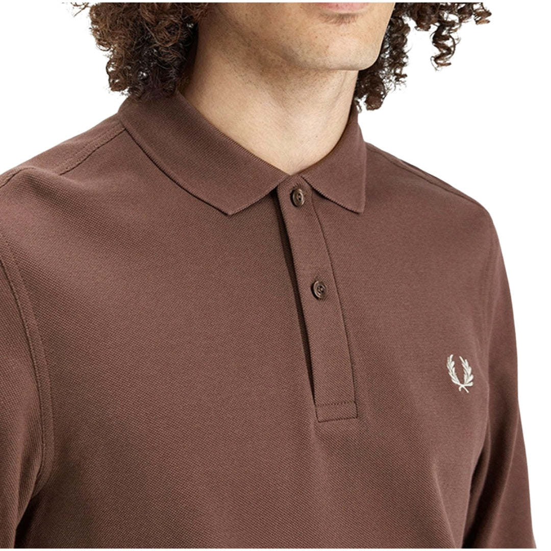 Fred Perry Brick Long Sleeve Classic Polo Shirt XS