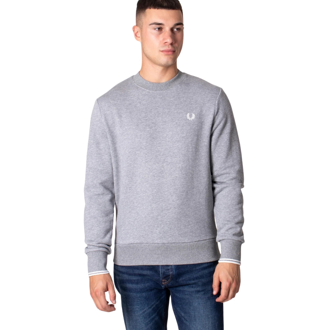 Fred Perry Crew Neck Steel Marl Jumper XS