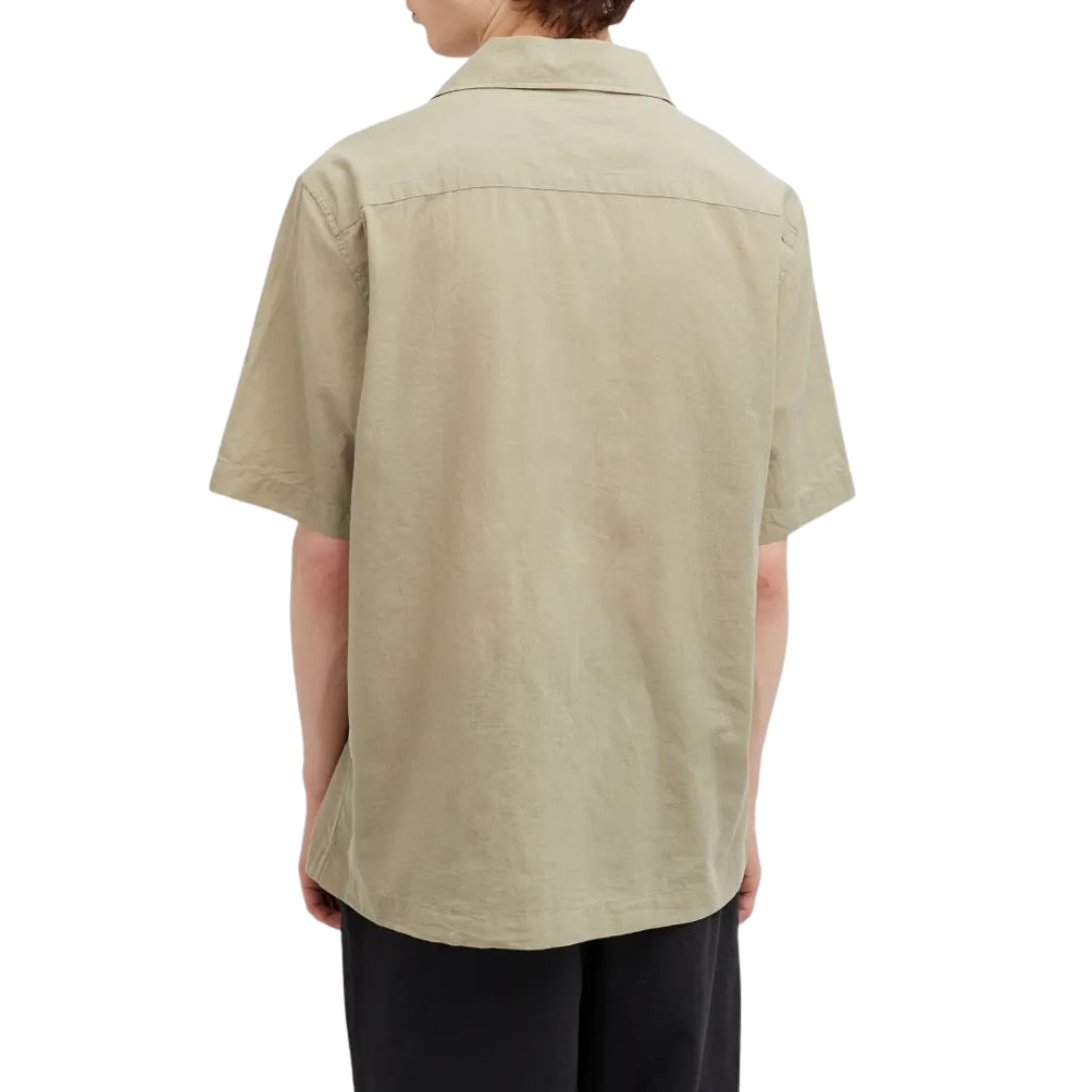 Fred Perry Textured Lightweight Warm Grey Vacation Shirt XS