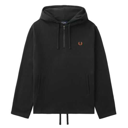 Fred Perry Hooded Smock Night Green Sweater XS