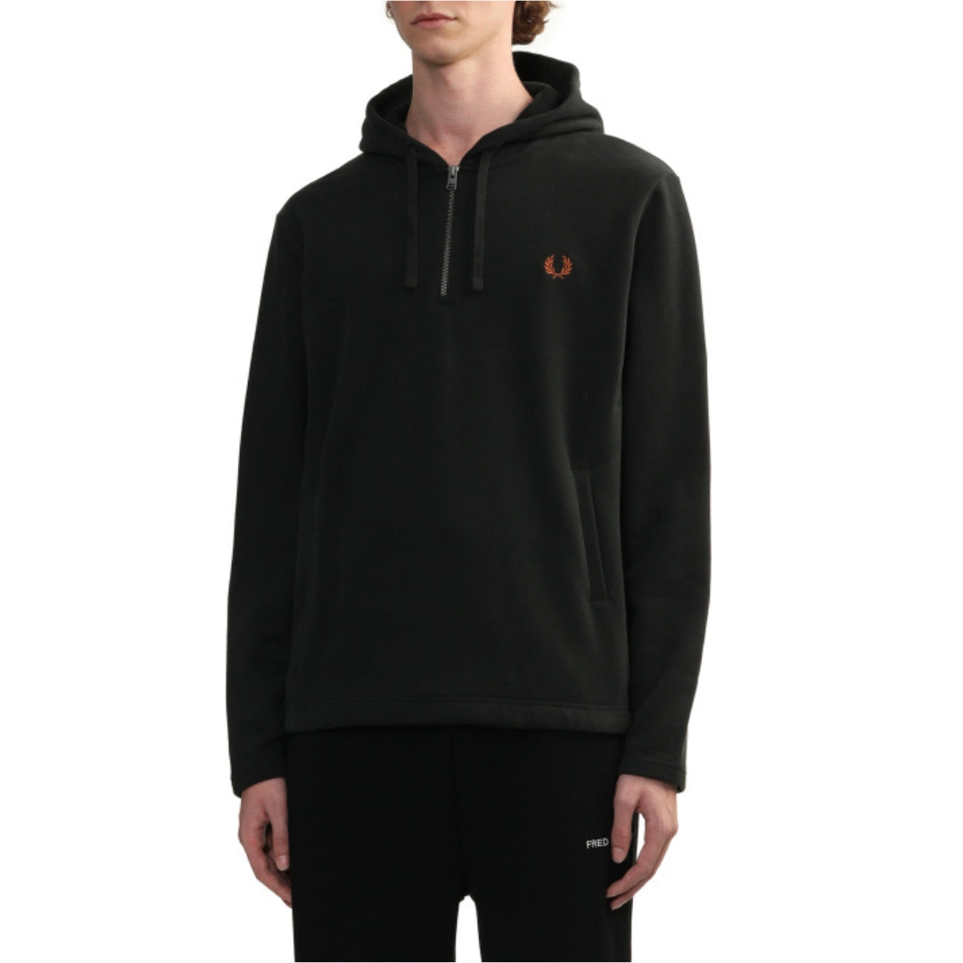 Fred Perry Hooded Smock Night Green Sweater XS