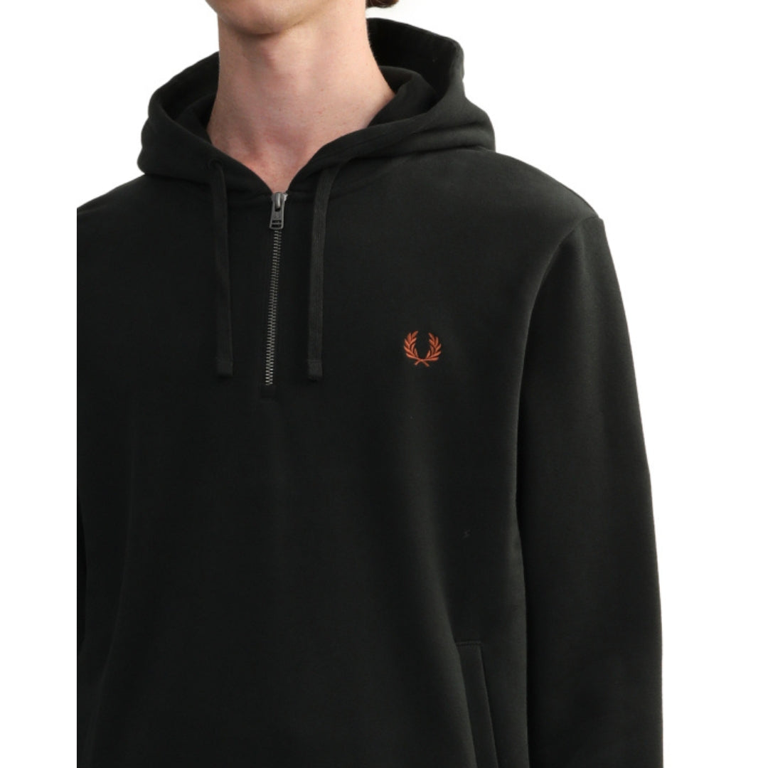 Fred Perry Hooded Smock Night Green Sweater XS
