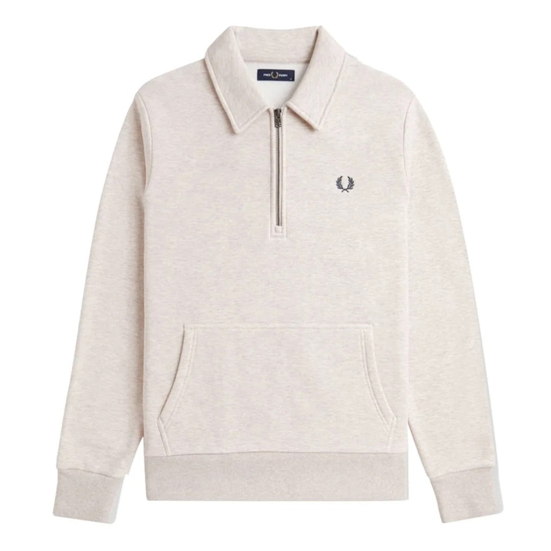 Fred Perry Half Zip Porridge Marl Pullover Sweater XXL