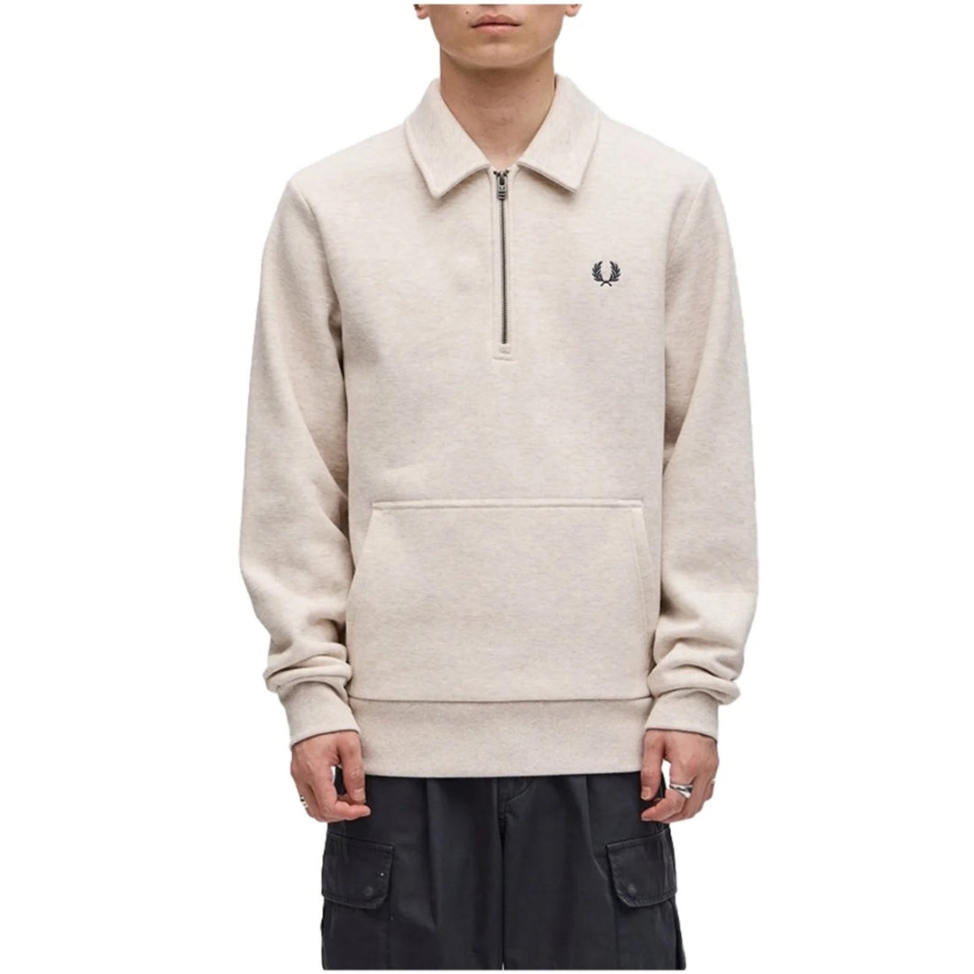 Fred Perry Half Zip Porridge Marl Pullover Sweater XXL