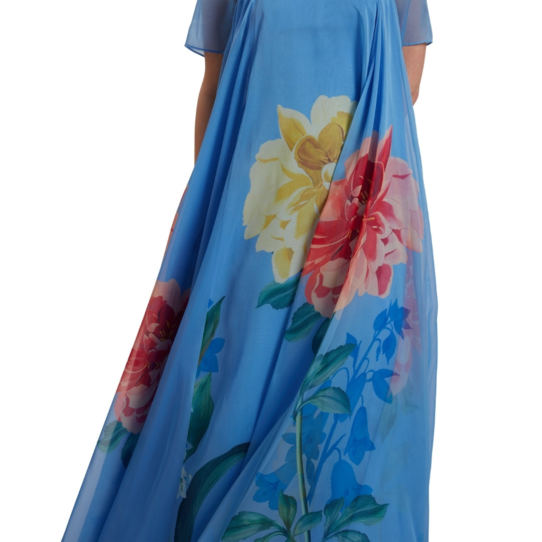 Ted Baker WMD MALRIE Cap Sleeve Volume Maxi Dress