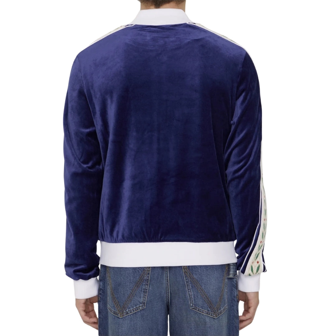 Casablanca Laurel Track Top Navy Blue Jackets