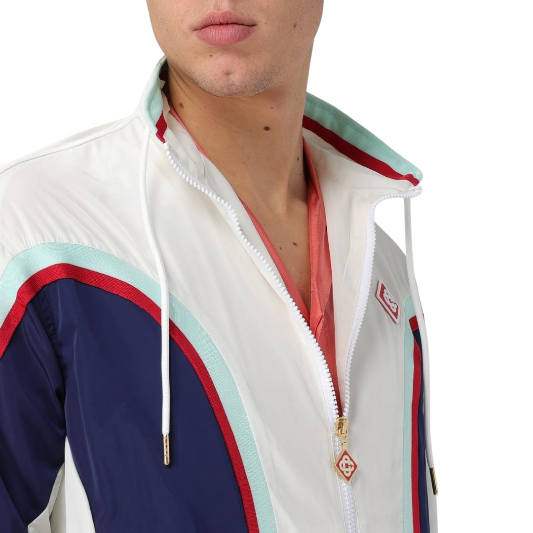 Casablanca Side Panelled Shell Suit Track Jacket White Jackets