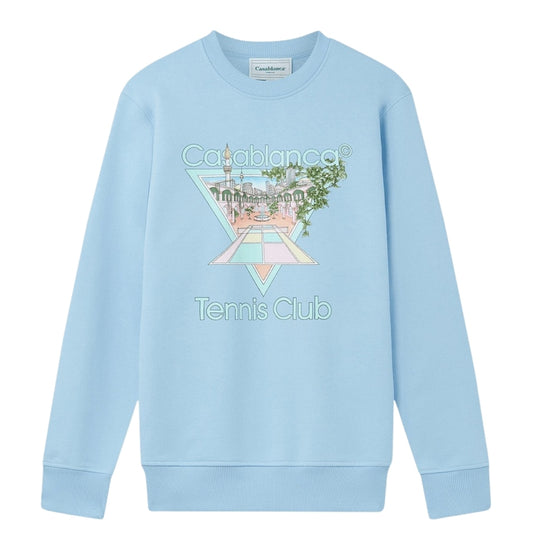 Casablanca Tennis Club Icon Patelle Pale Blue Sweatshirt