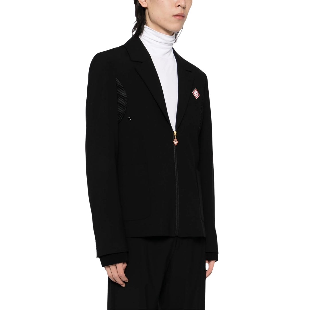 Casablanca Zip-Up Sports Tailoring Black Jackets